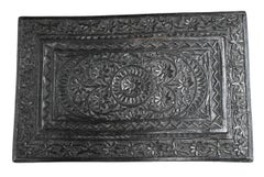 Carved ebony Box, Anglo-indian Box From Vizagapatam