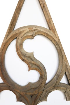 Carved Ecclesiastical Tracery Quatrefoil Panel