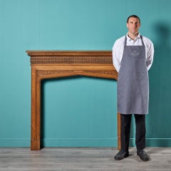Carved Edwardian Oak Fireplace