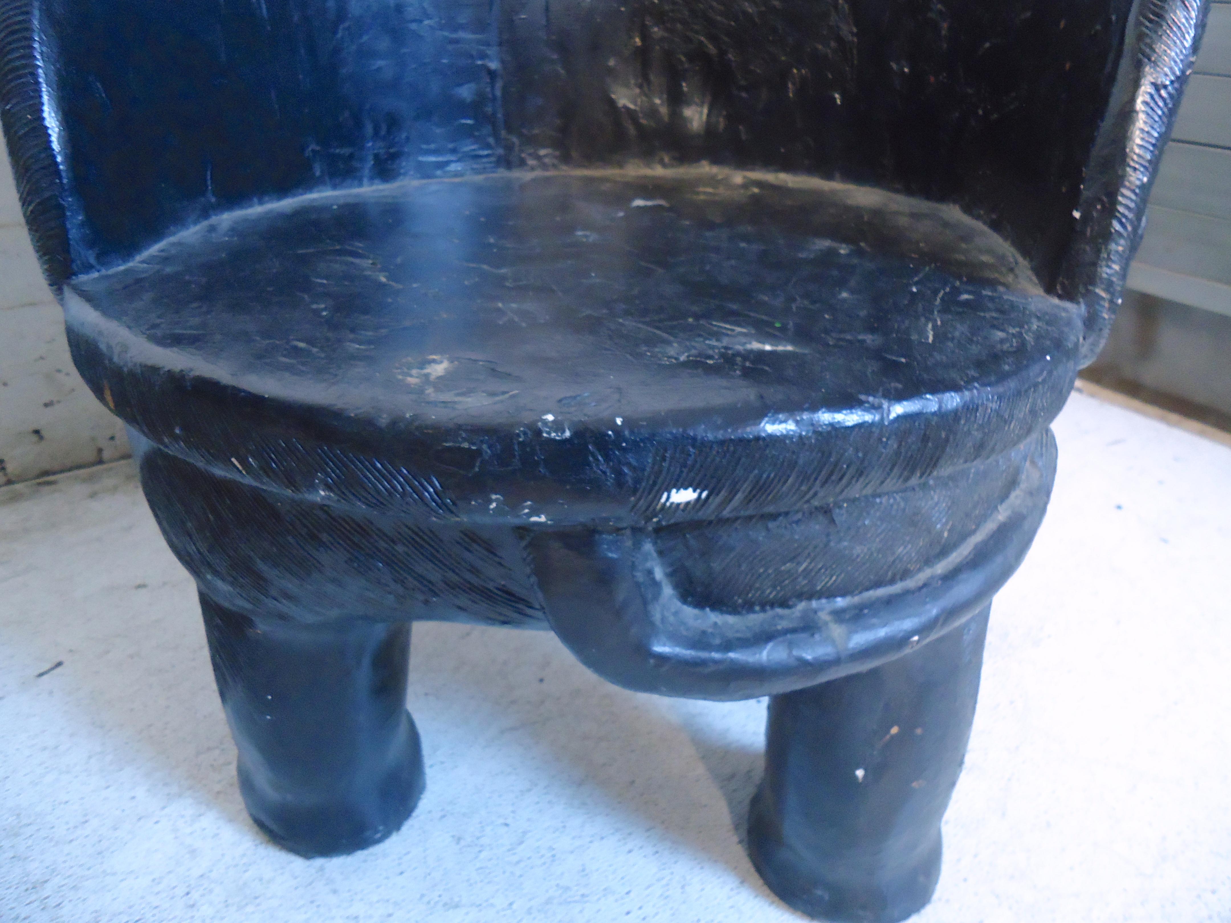 wooden elephant chair
