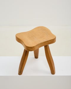 Carved Elm Stool