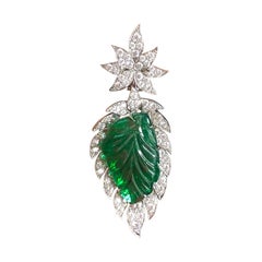 Zambian Emerald Leaf Earring