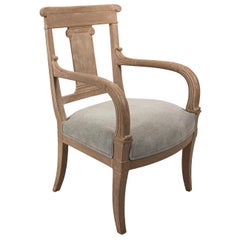Carved Empire Style Armchair, circa 1800s