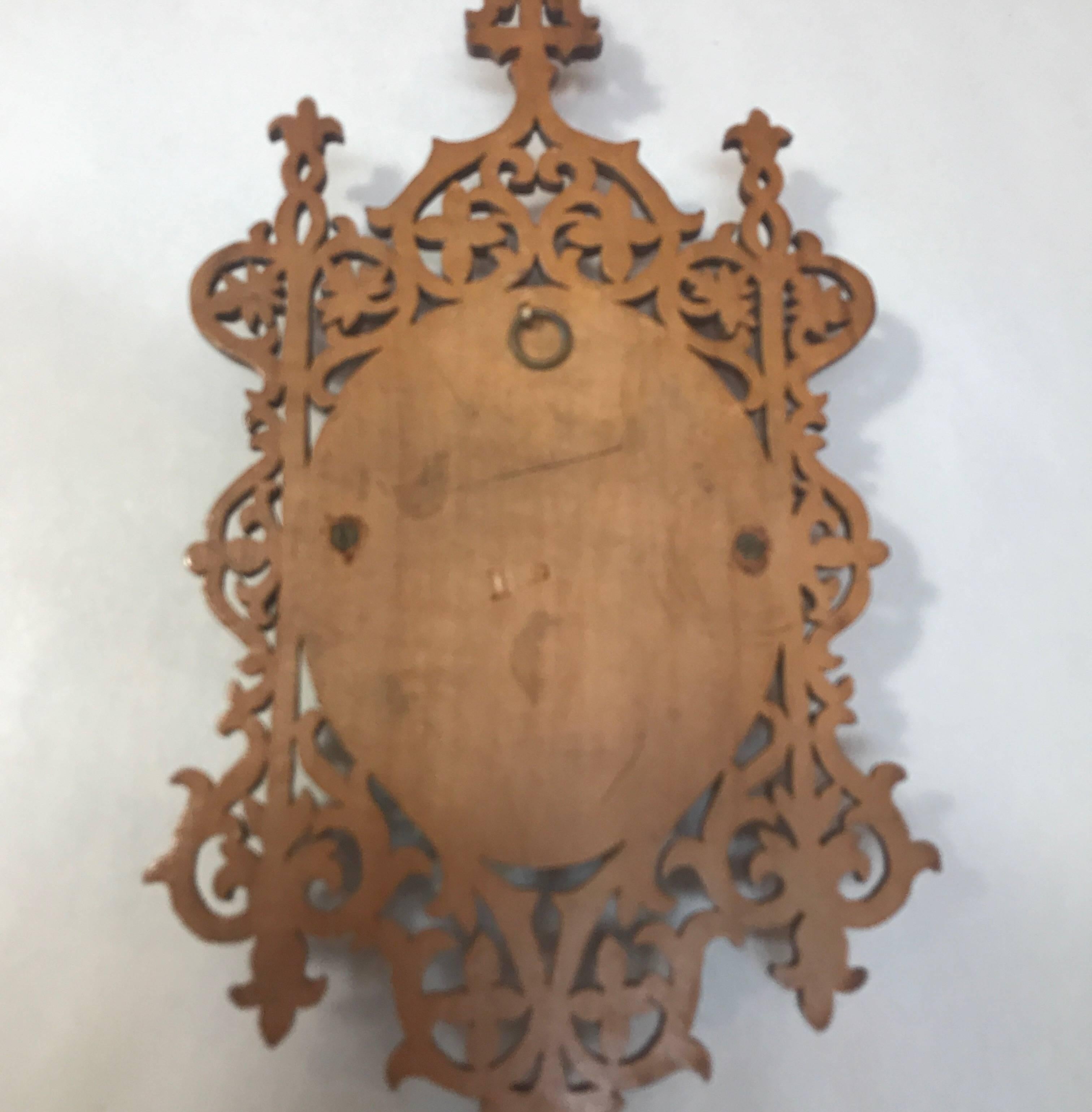 Late 19th Century Carved English Doored Filigree Frame