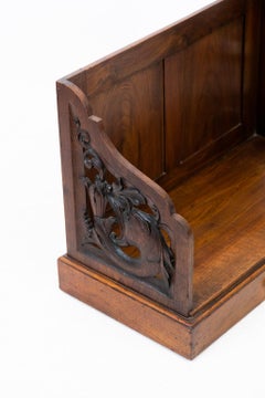Carved English Mahogany Book Stand
