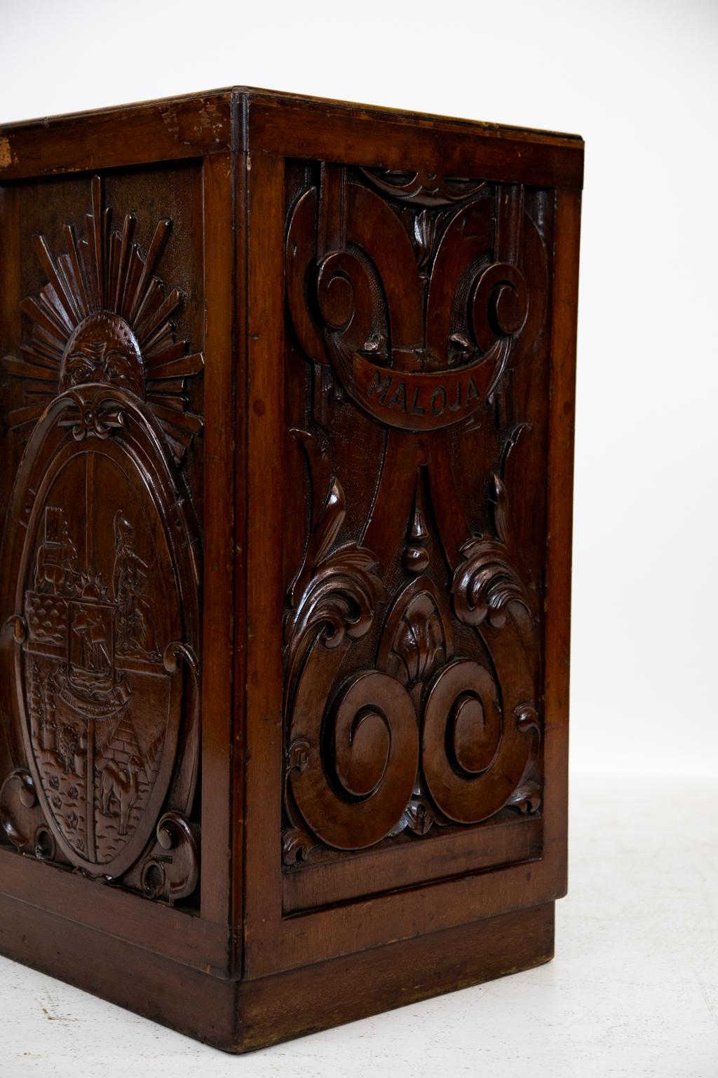 Carved English Mahogany Umbrella Stand 3