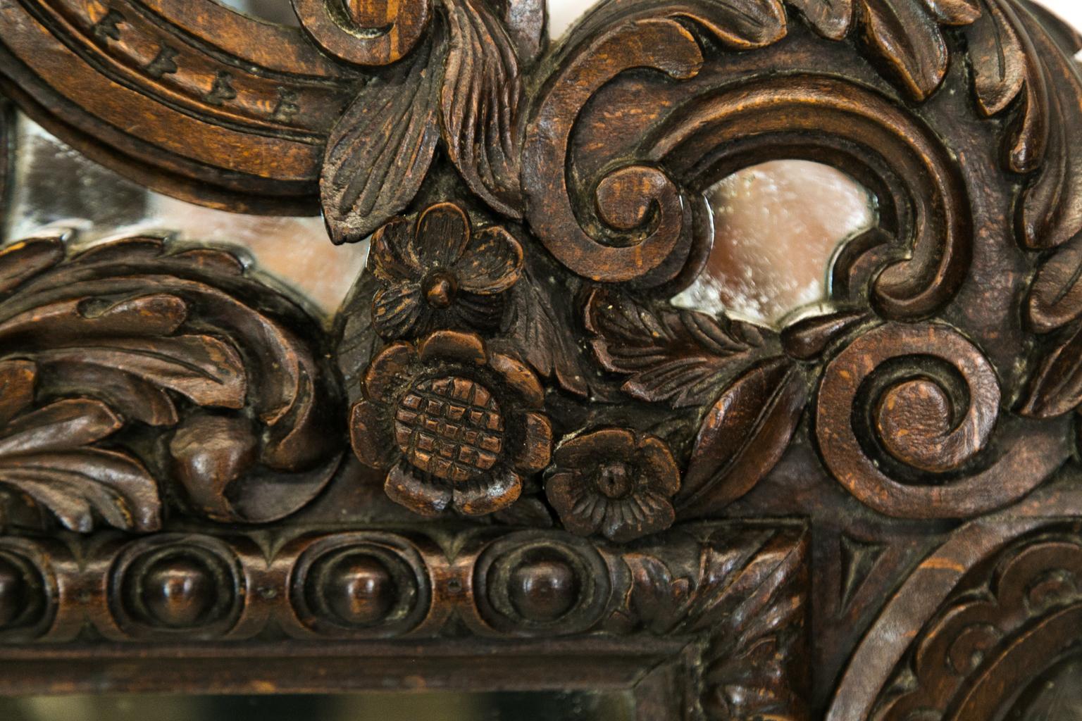 Carved English Mirror For Sale 1