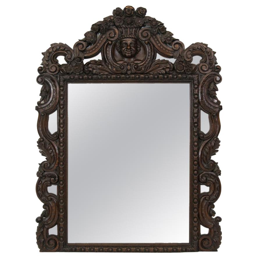 Carved English Mirror