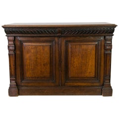 Antique Carved English Oak Cabinet