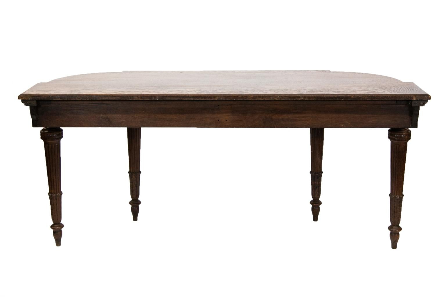 Carved English Oak Console Table 9