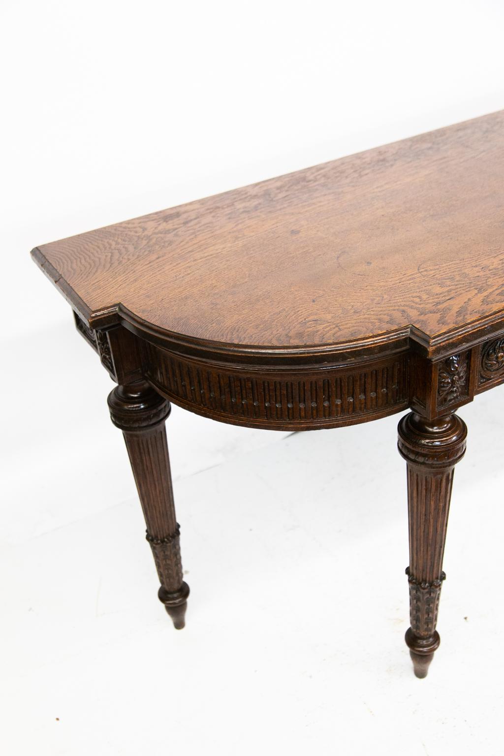 Mid-19th Century Carved English Oak Console Table