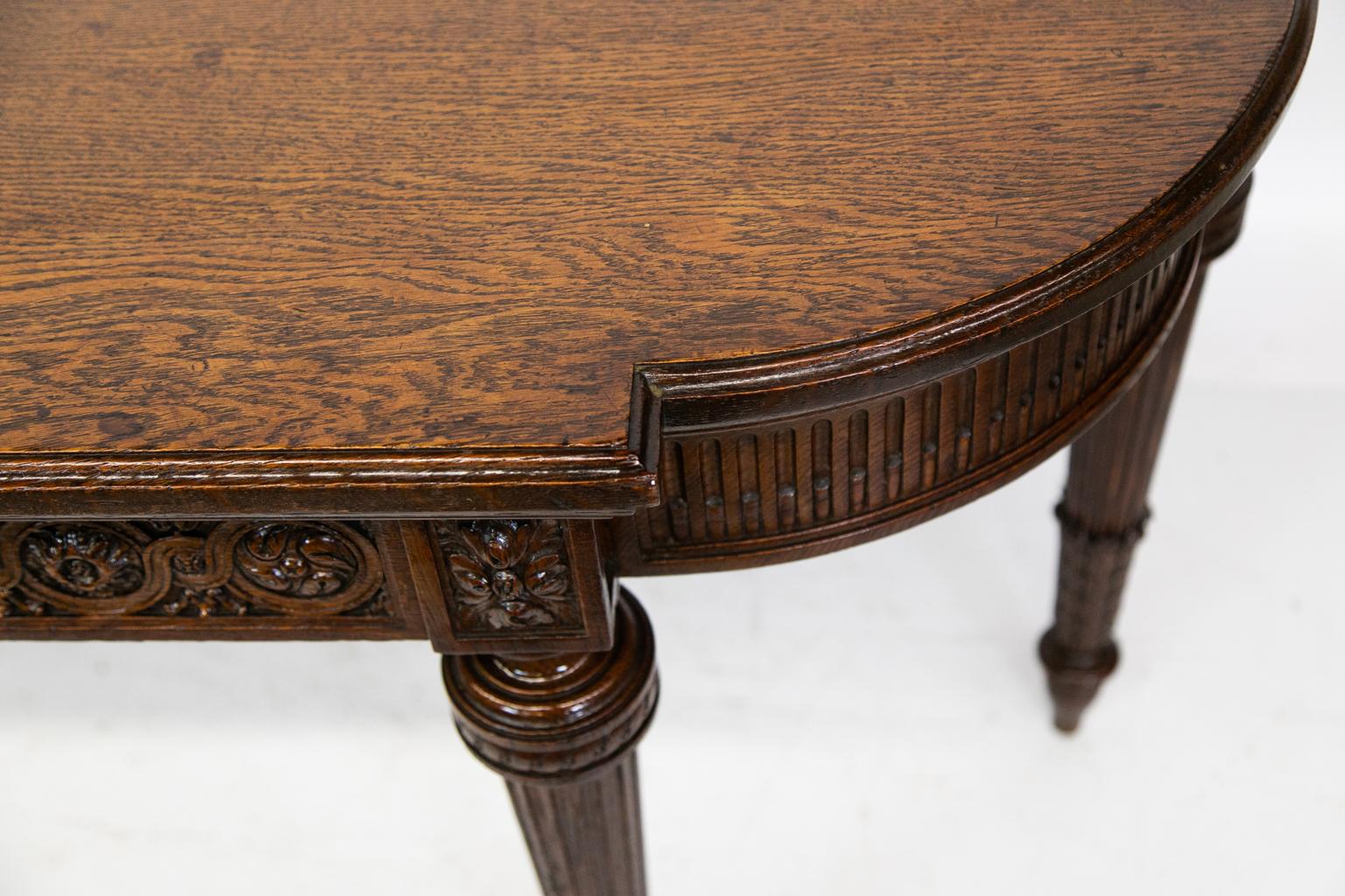 Carved English Oak Console Table 3