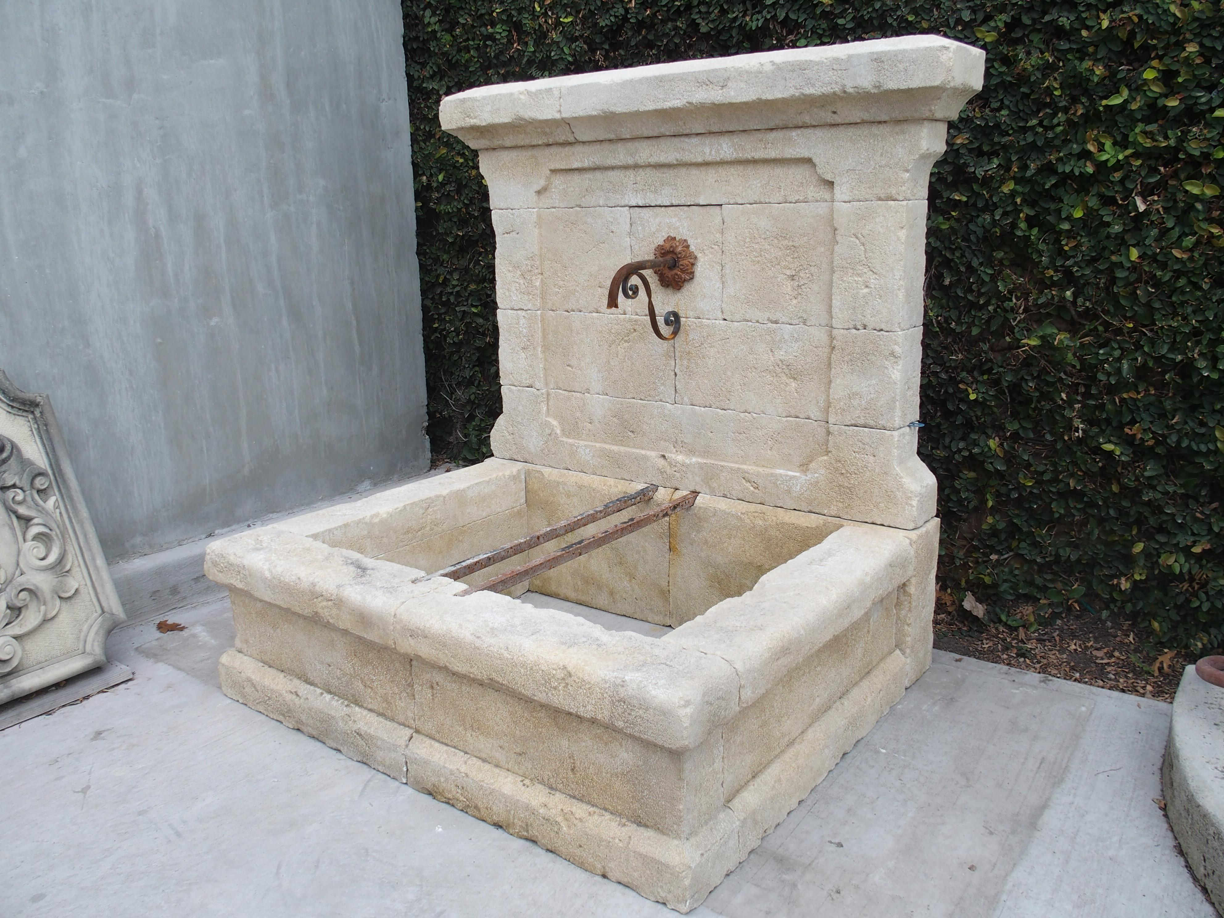Carved Estaillade Stone Wall Fountain from Provence, France 5