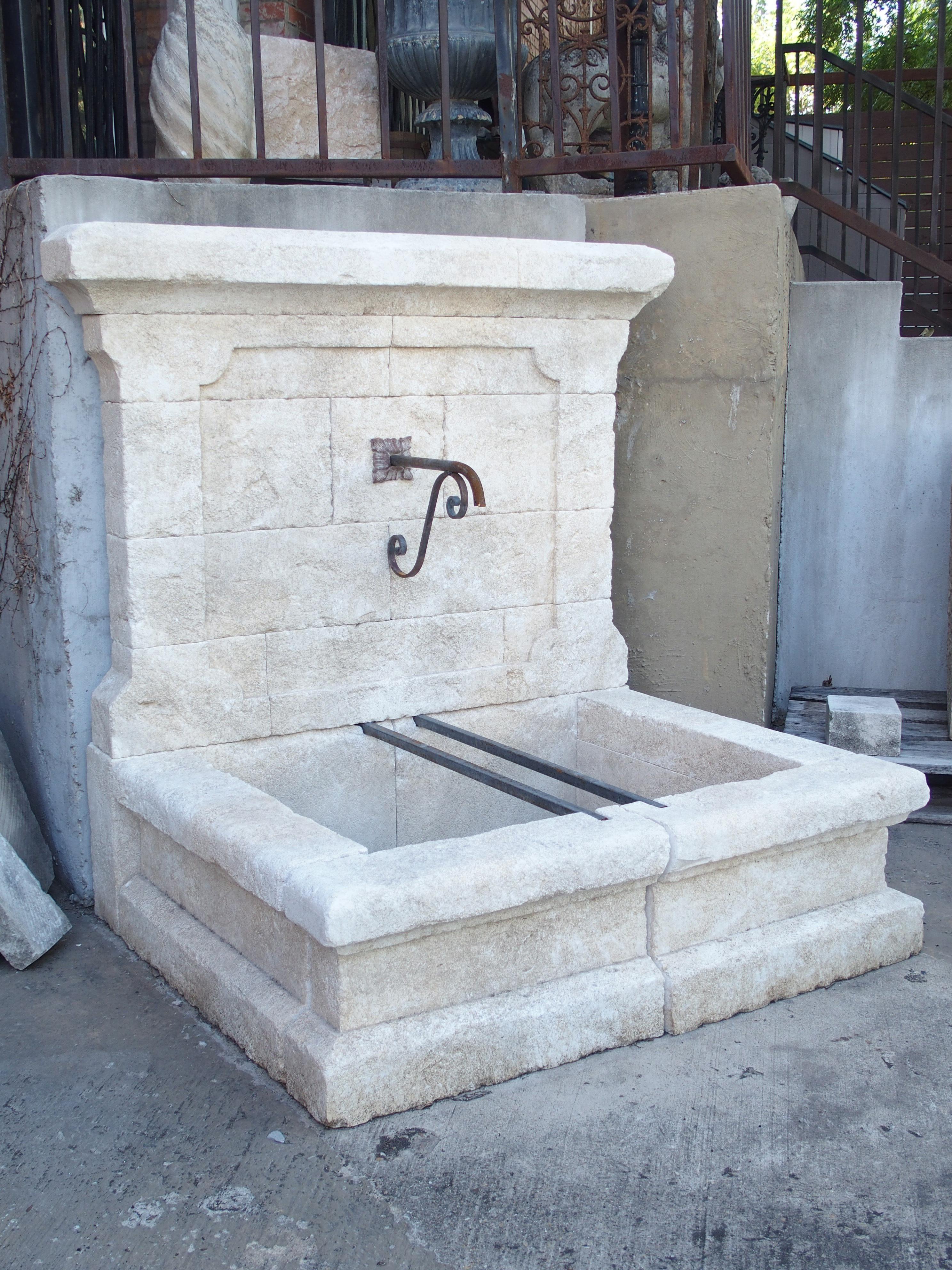 Carved Estaillade Stone Wall Fountain from Provence, France For Sale 5