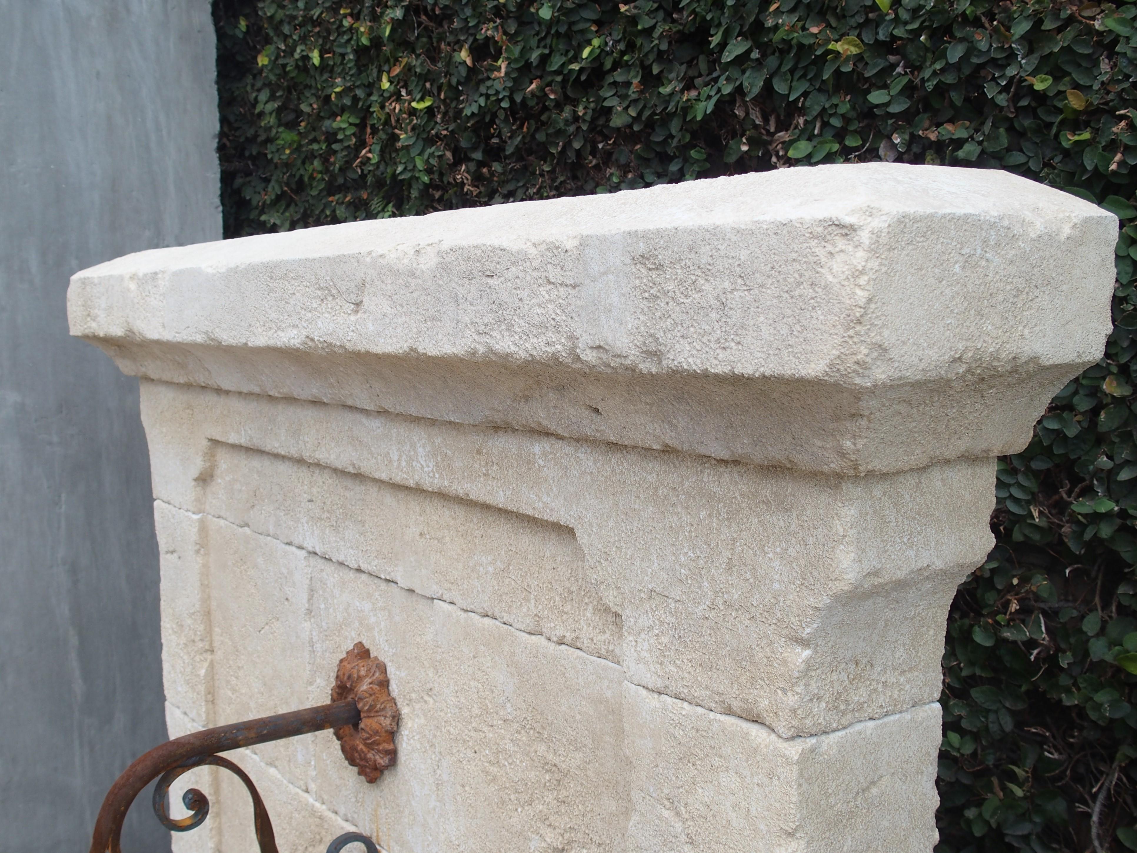 Carved Estaillade Stone Wall Fountain from Provence, France 1
