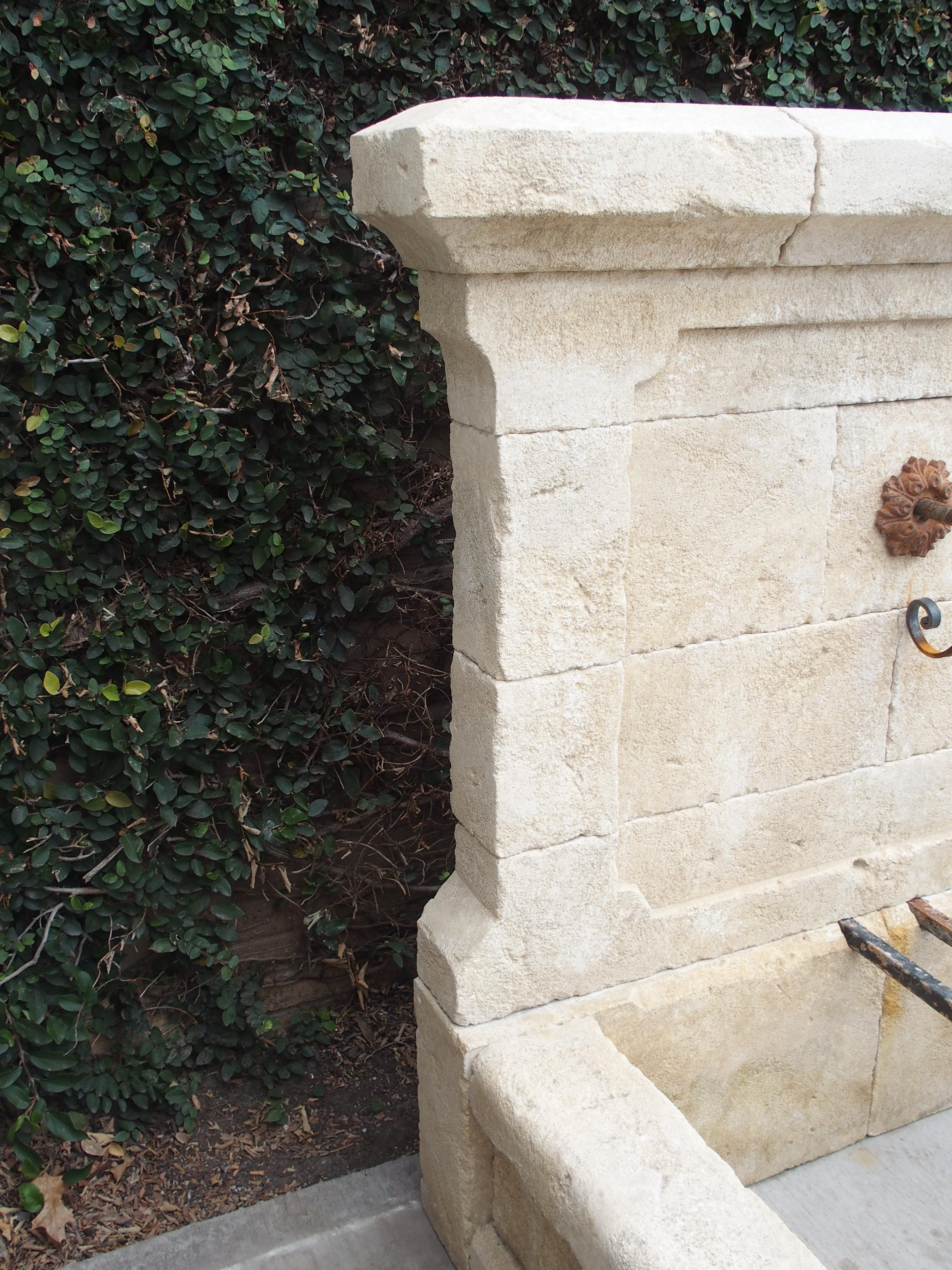 Carved Estaillade Stone Wall Fountain from Provence, France 2