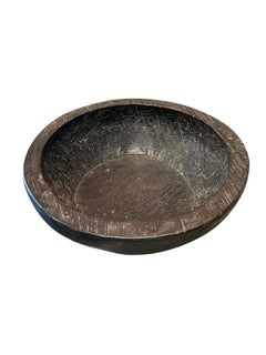 Carved  Extra Large Wooden Bowl, Indonesia, Contemporary