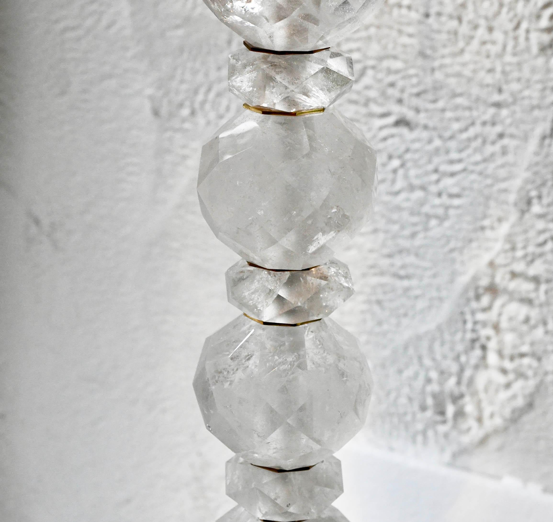 stacked glass ball floor lamp