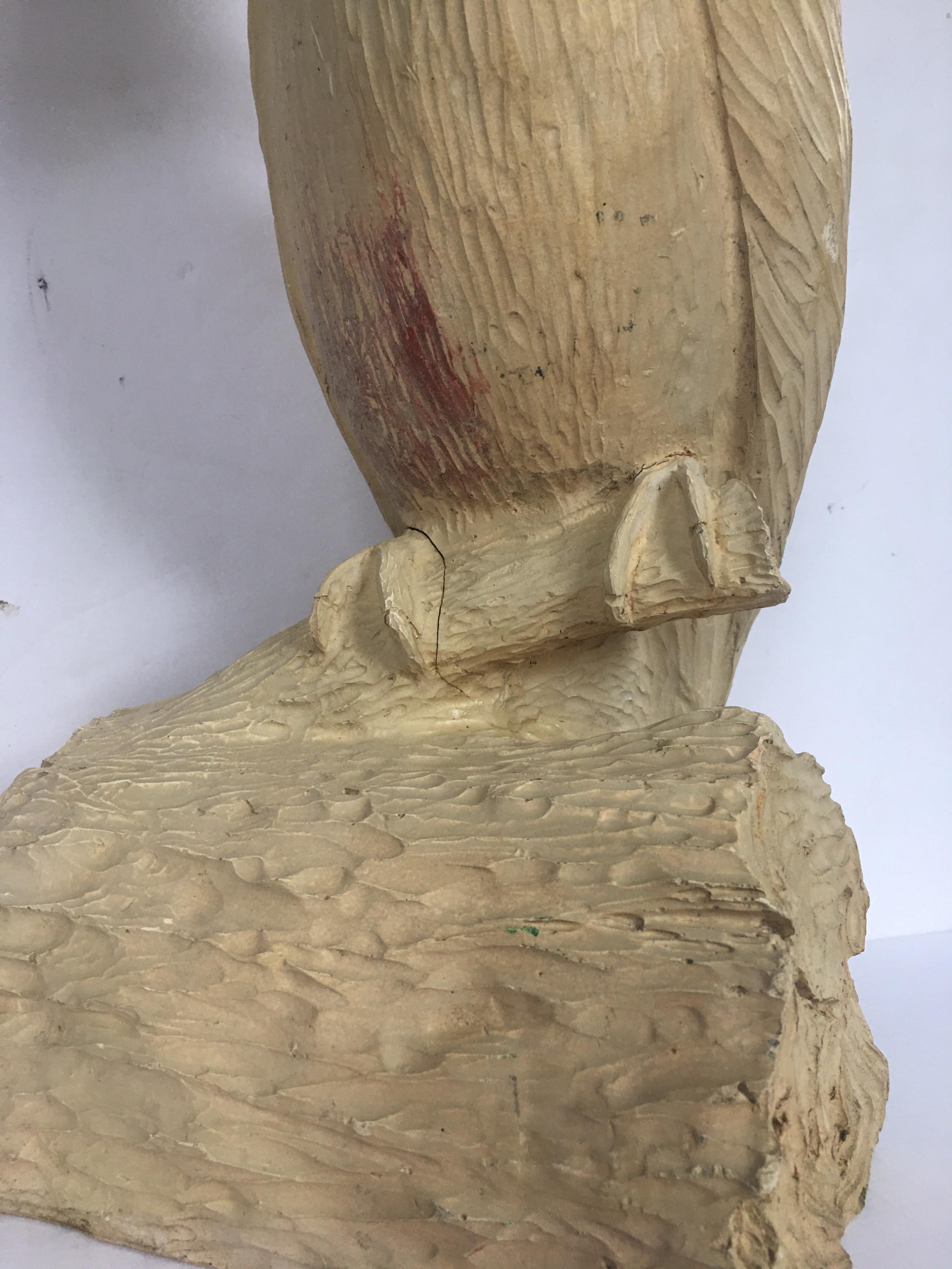 Carved Faux Bois Toucan Bird Sculpture, 1970s 8