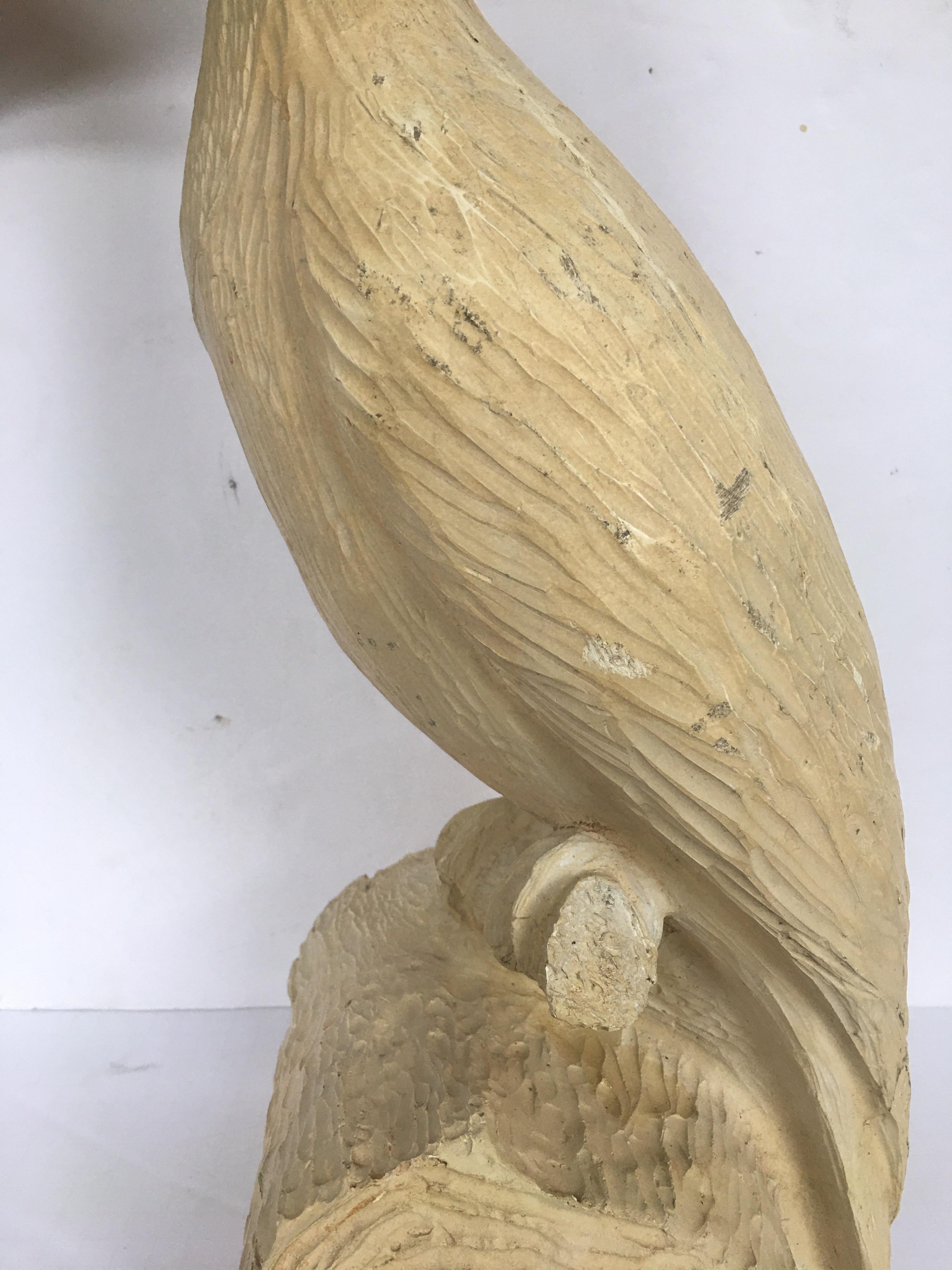 Carved Faux Bois Toucan Bird Sculpture, 1970s 3