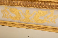 Carved  Federal Period Gilt and Eglomise Over Mantle Mirror