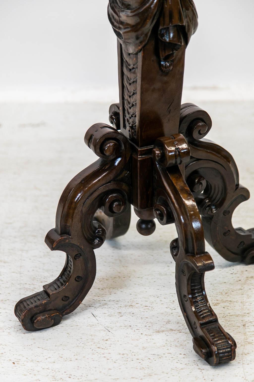 Carved Figural Table/Stand For Sale 2