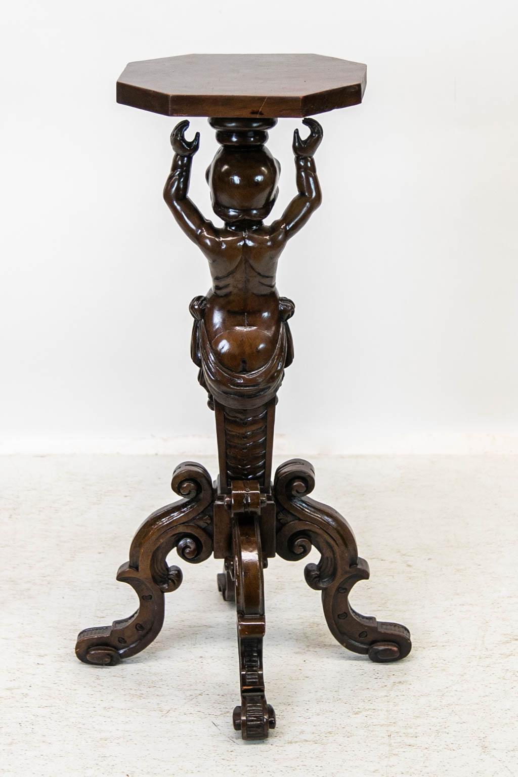 Carved Figural Table/Stand For Sale 3