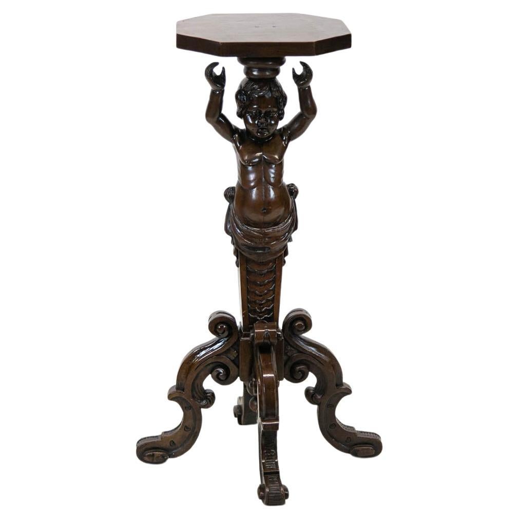 Carved Figural Table/Stand For Sale
