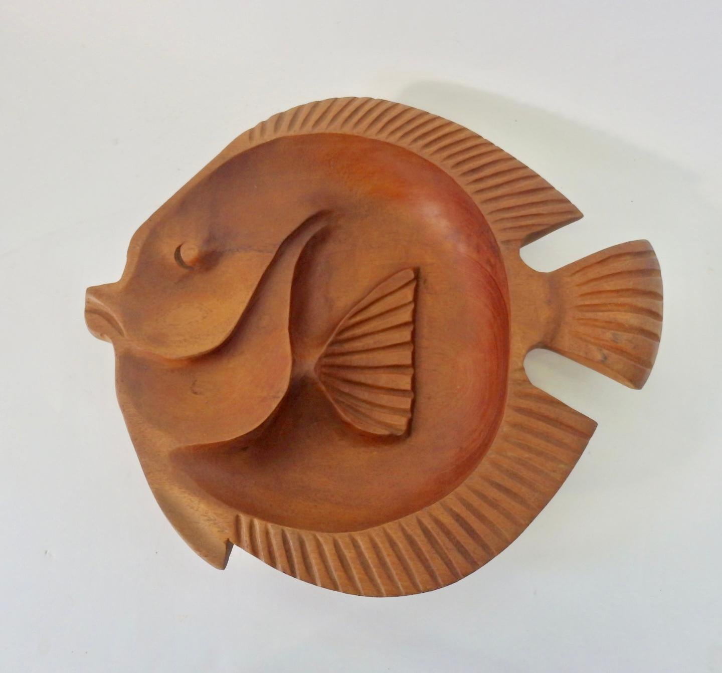 20th Century Carved Fish Bowl