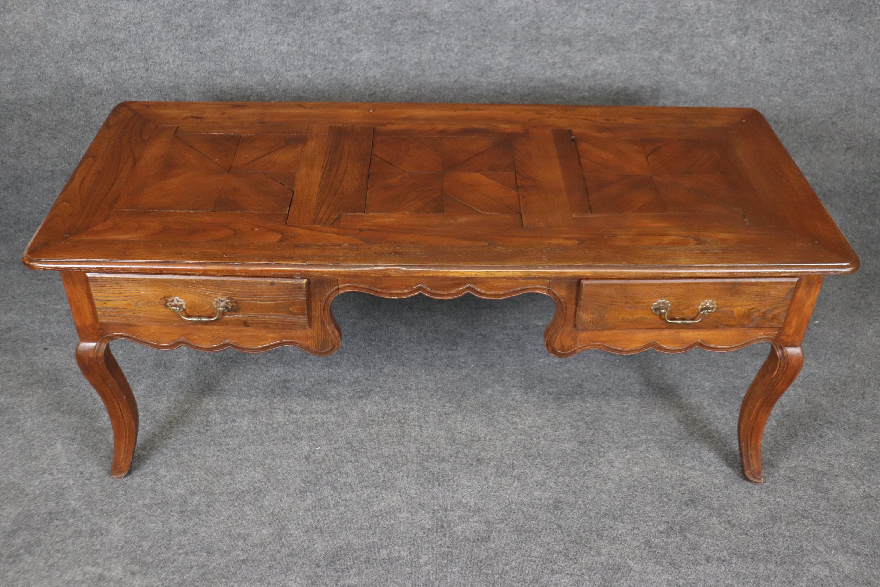 Late 18th Century Carved Floral Back 18th Century Country French Carved Walnut Writing Desk  For Sale