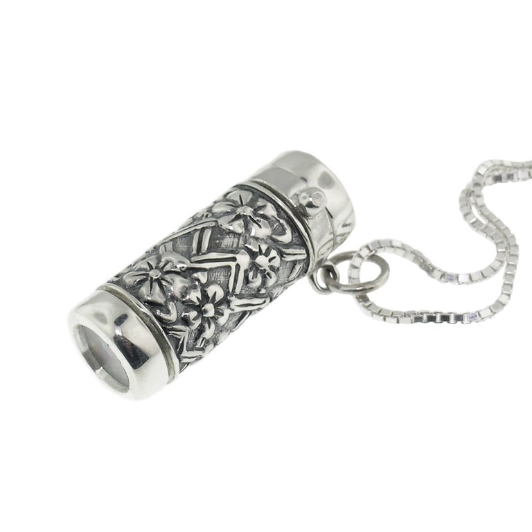 Carved Floral Kaleidoscope Necklace at 1stDibs