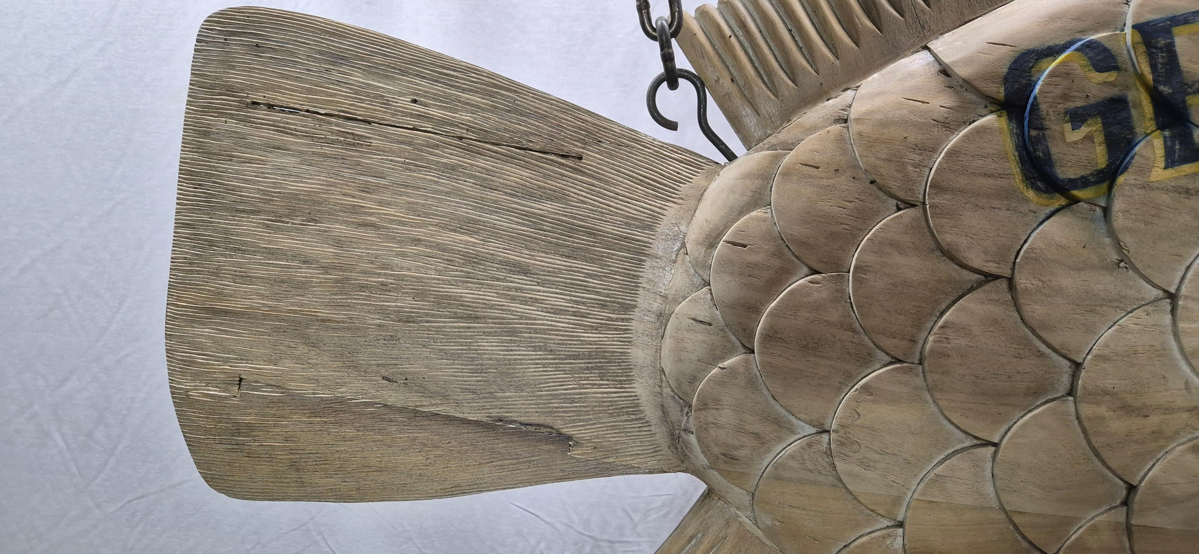 Carved Flounder Trade Sign 