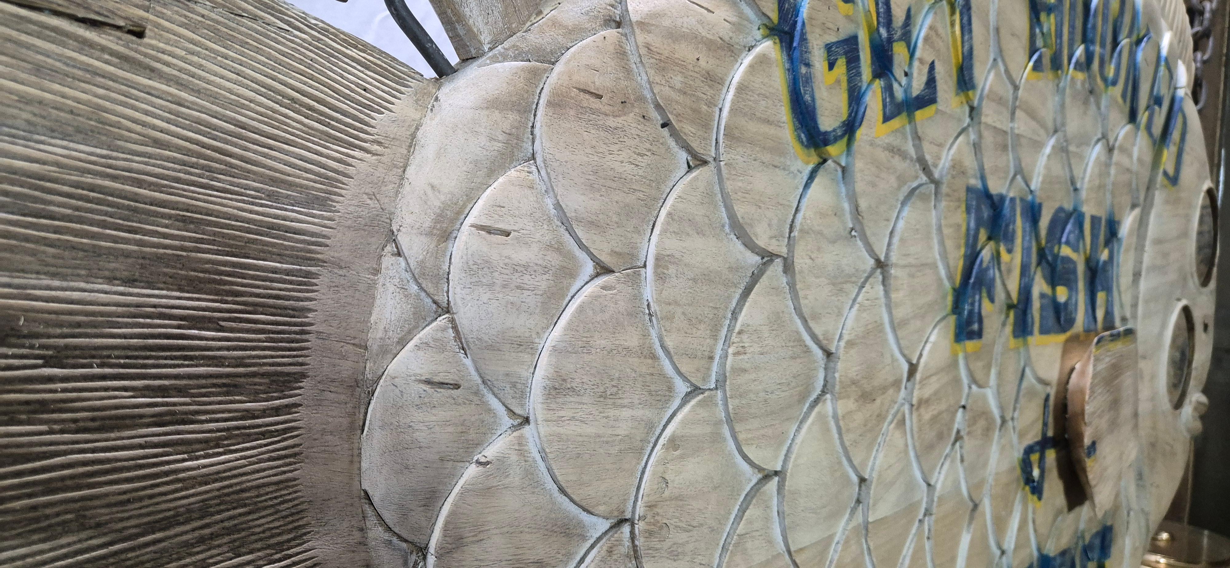 Carved Flounder Trade Sign 