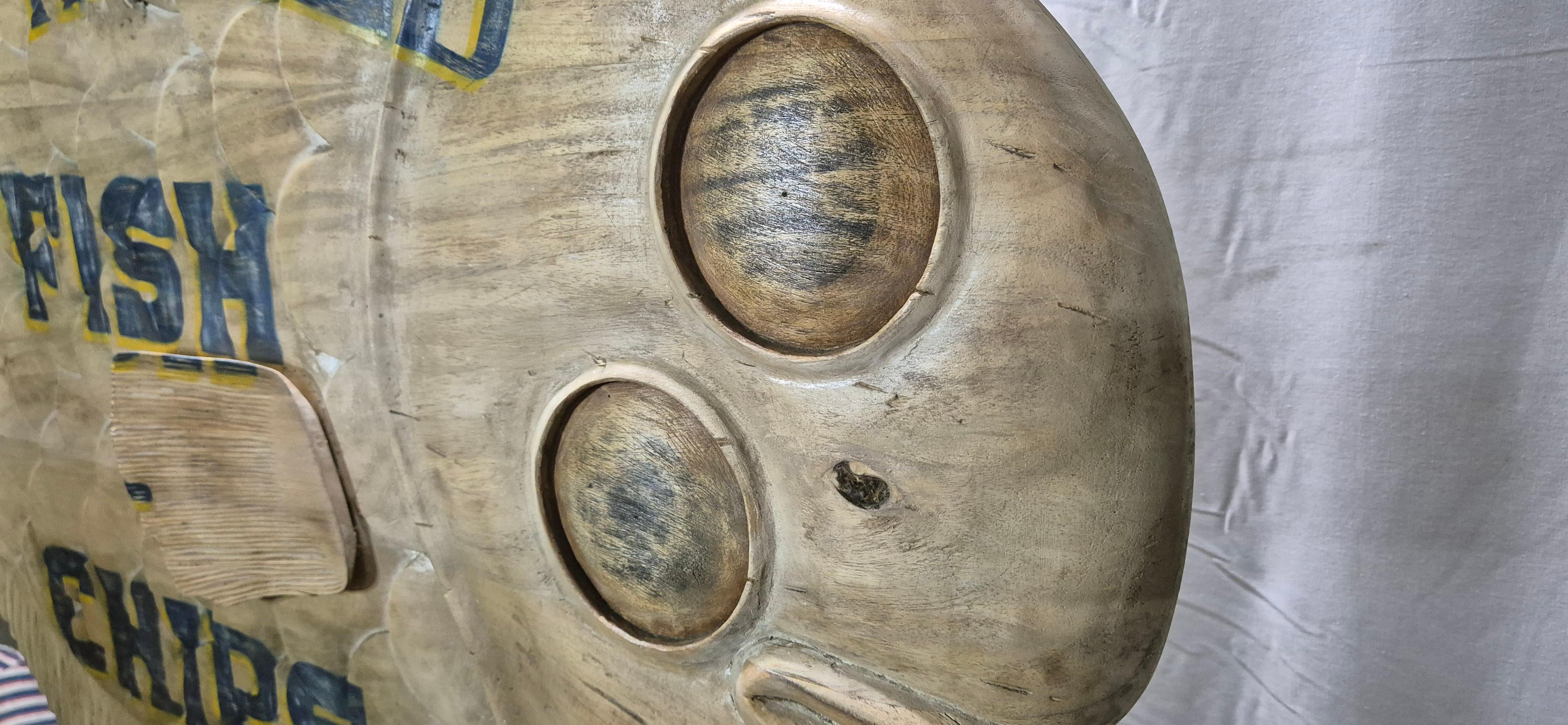 Carved Flounder Trade Sign 