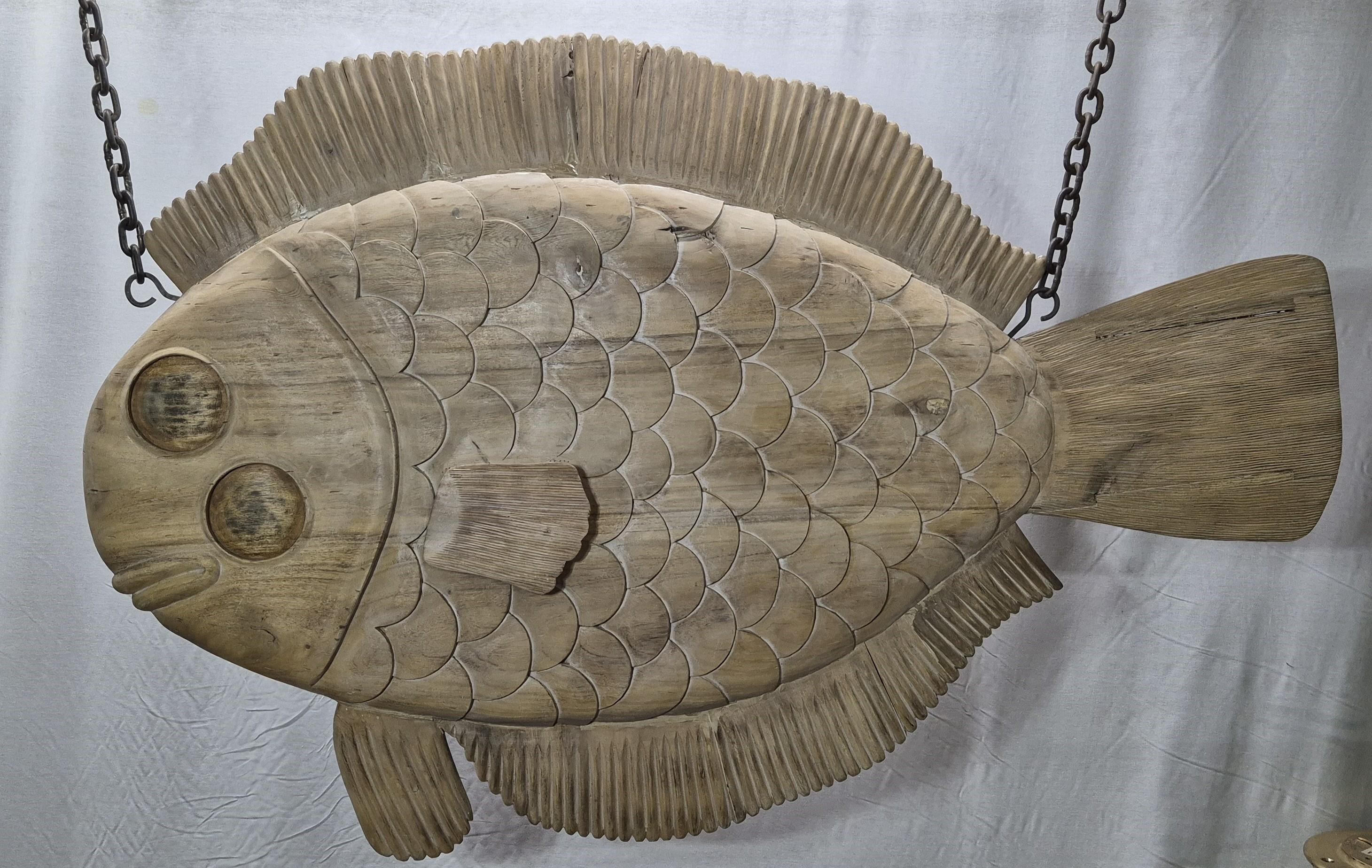 Carved Flounder Trade Sign 