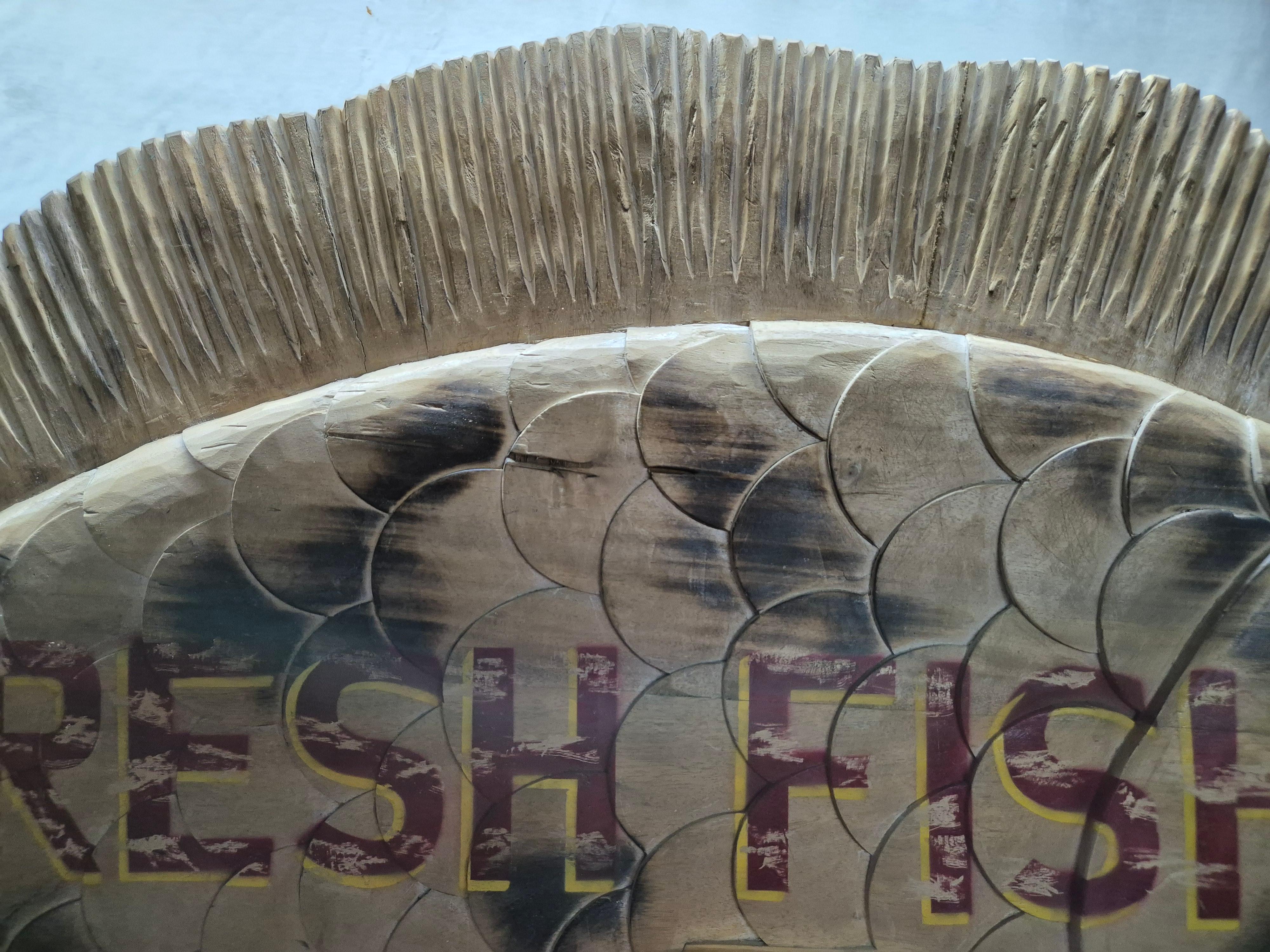 Signe commerciale sculptée « Fresh Fish » ( poisson frais) en vente 3