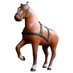 Antique Carved Folk Art German Decorative Figure of a Horse, circa 1880