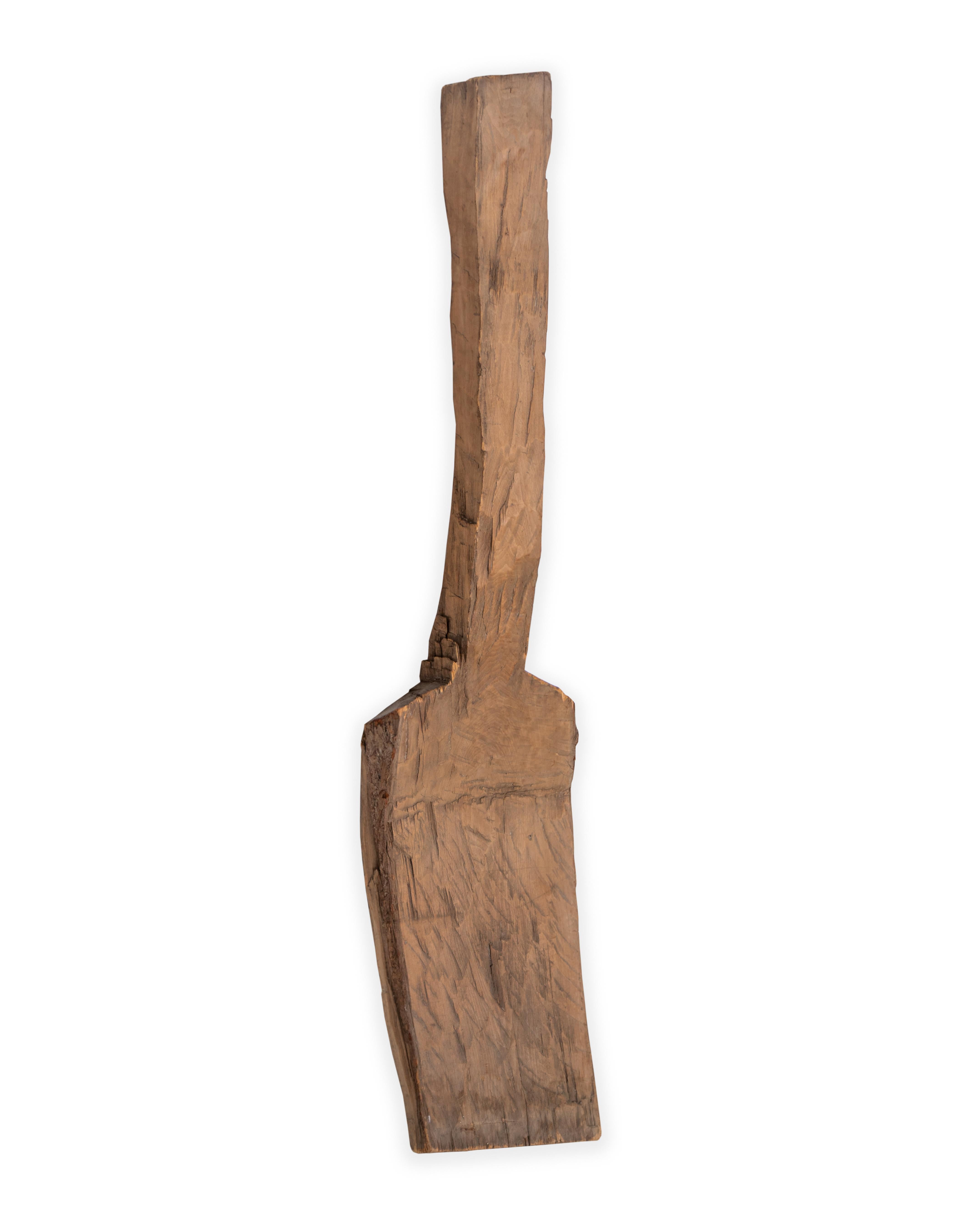 Carved wood folk implement. Vintage find in my organic, contemporary, and mid-century modern style.

Piece from our one of a kind collection, Le Monde. Exclusive to Brendan Bass.
