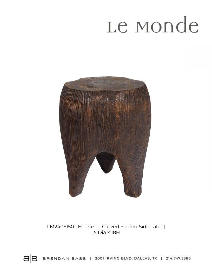 Carved Footed Side Table For Sale 2