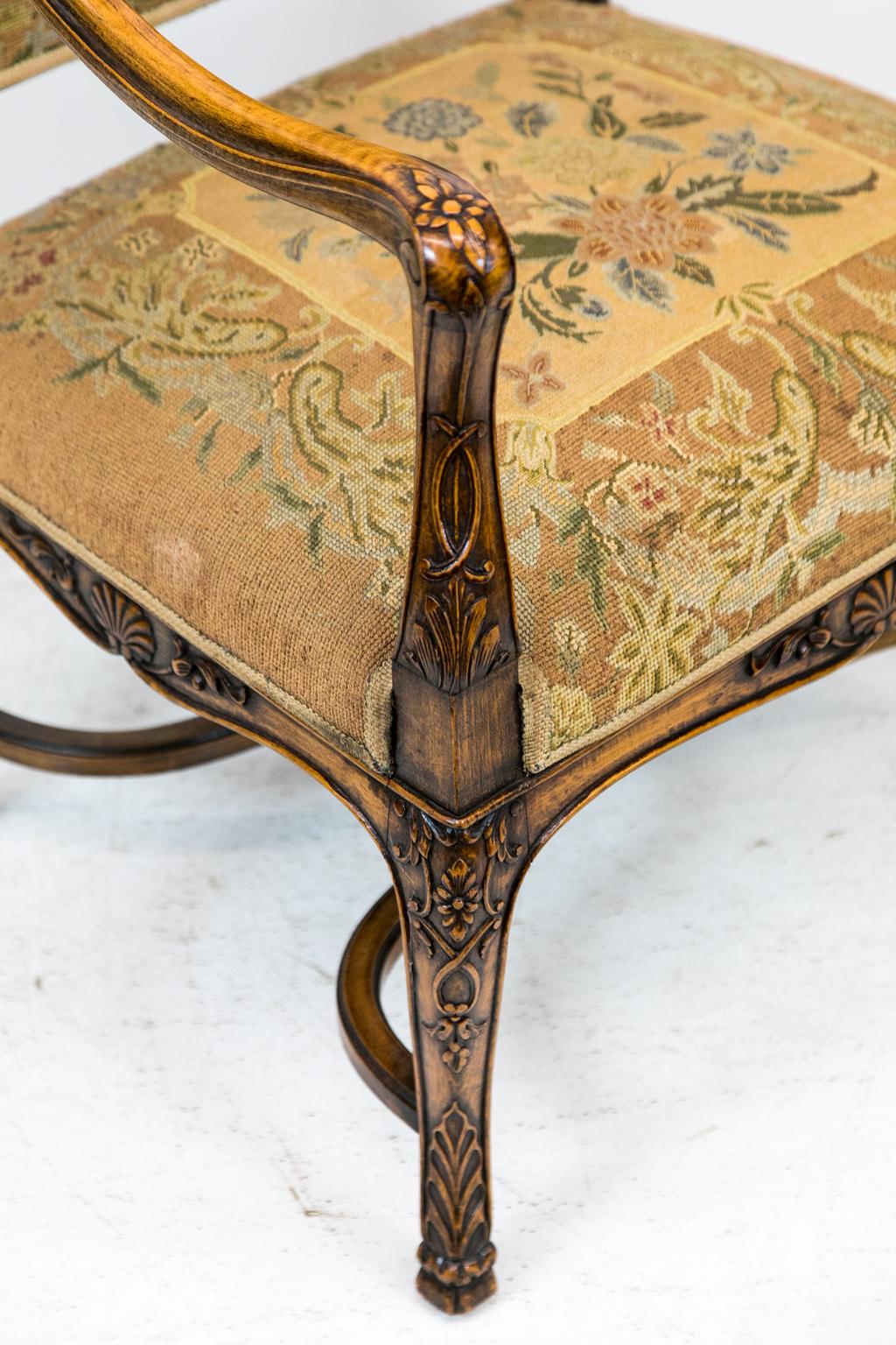 Late 19th Century Carved French Armchair