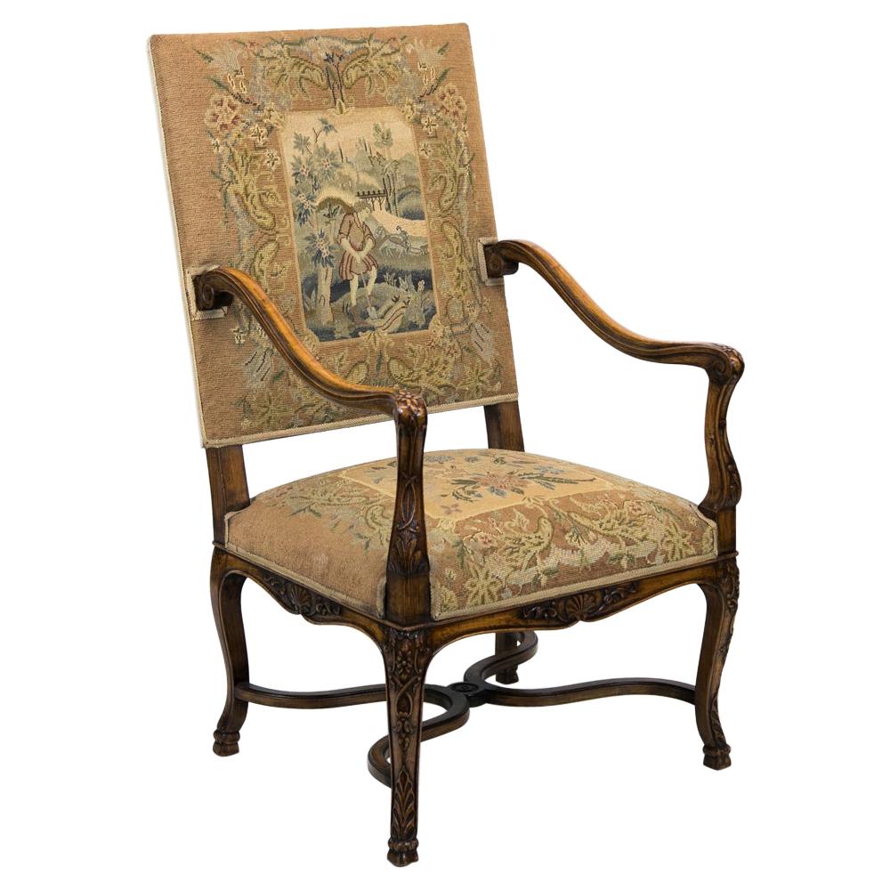 Carved French Armchair