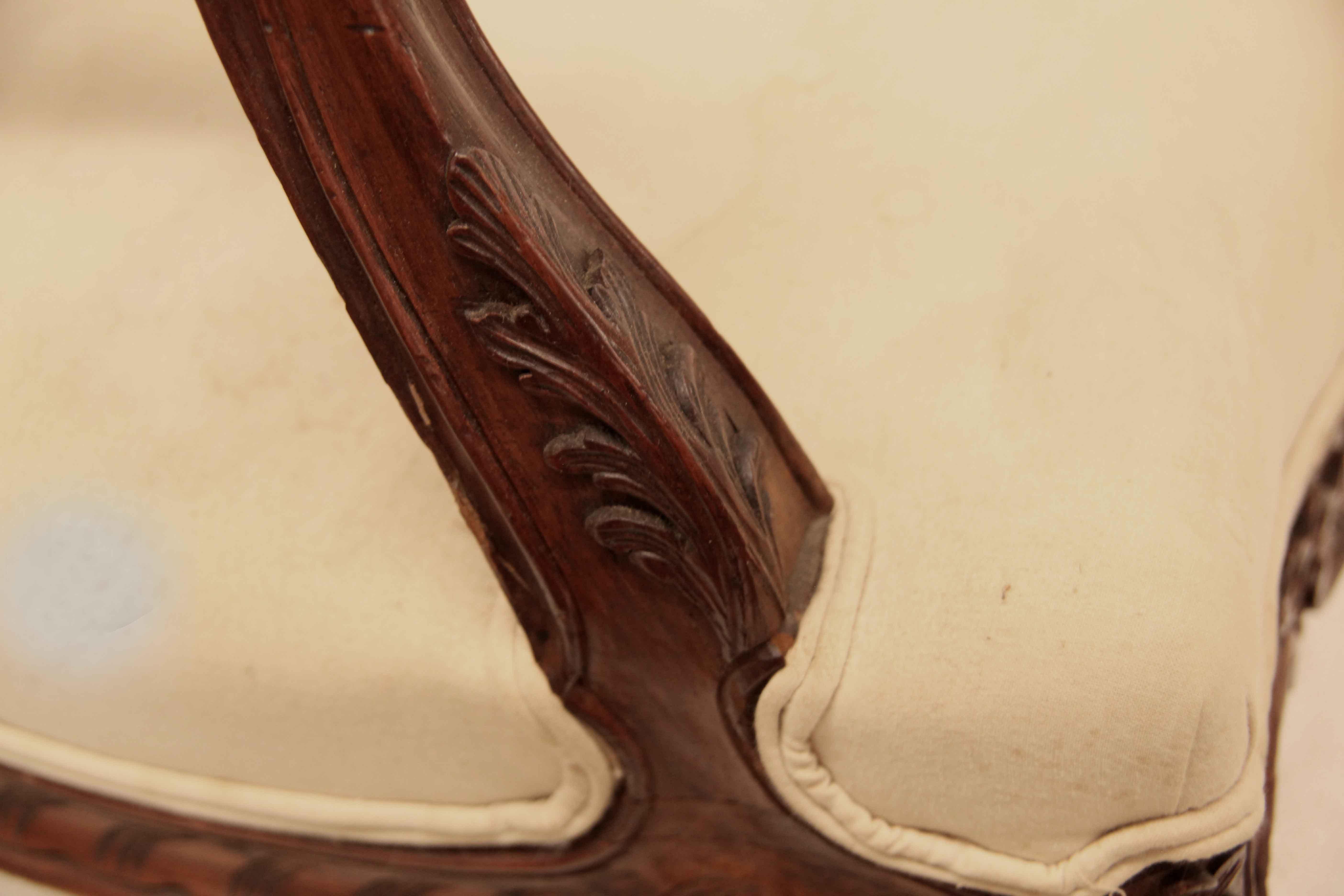 Carved French Bergere Chair For Sale 2