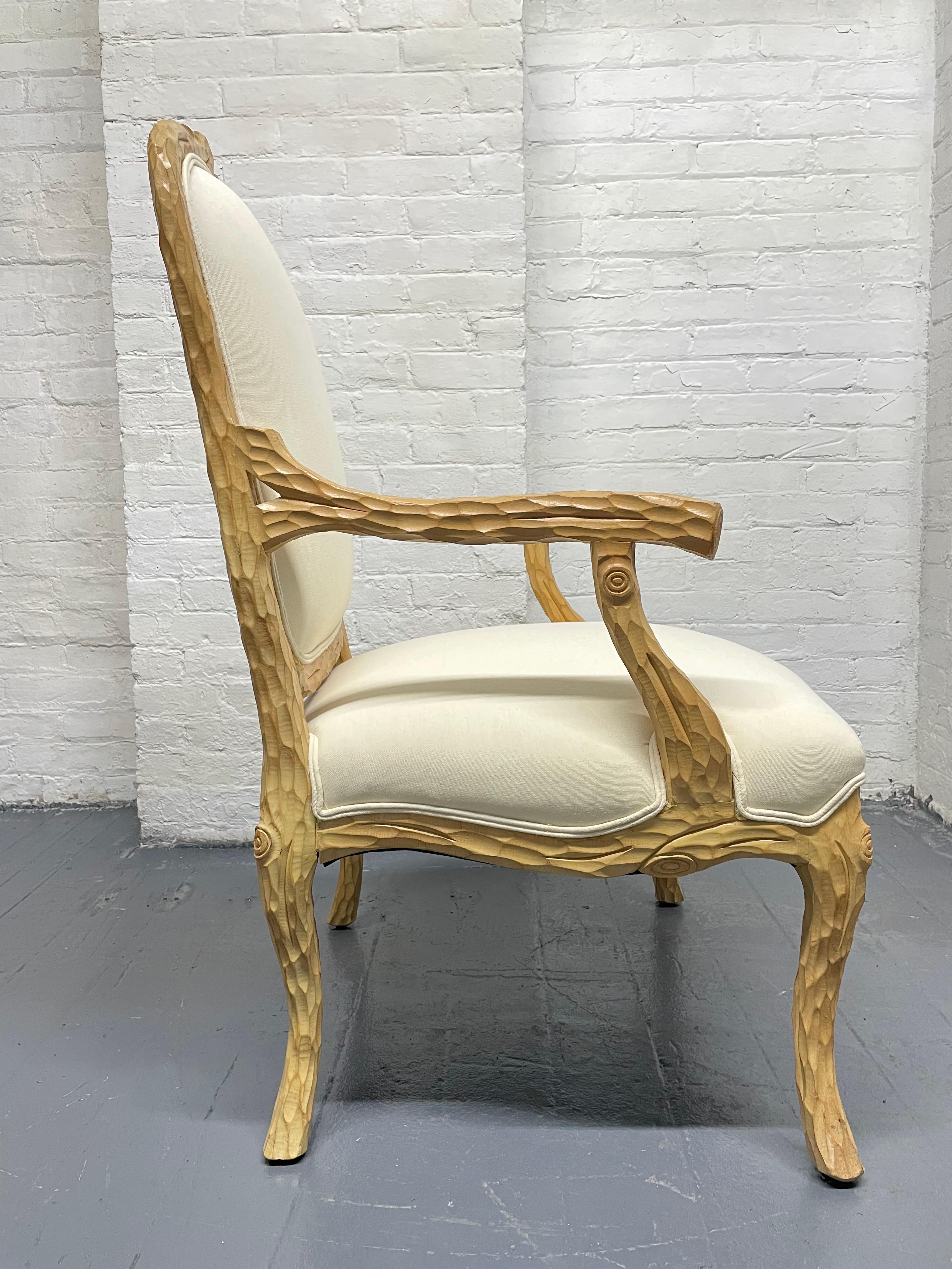 Louis XIV Carved French Country Armchair For Sale