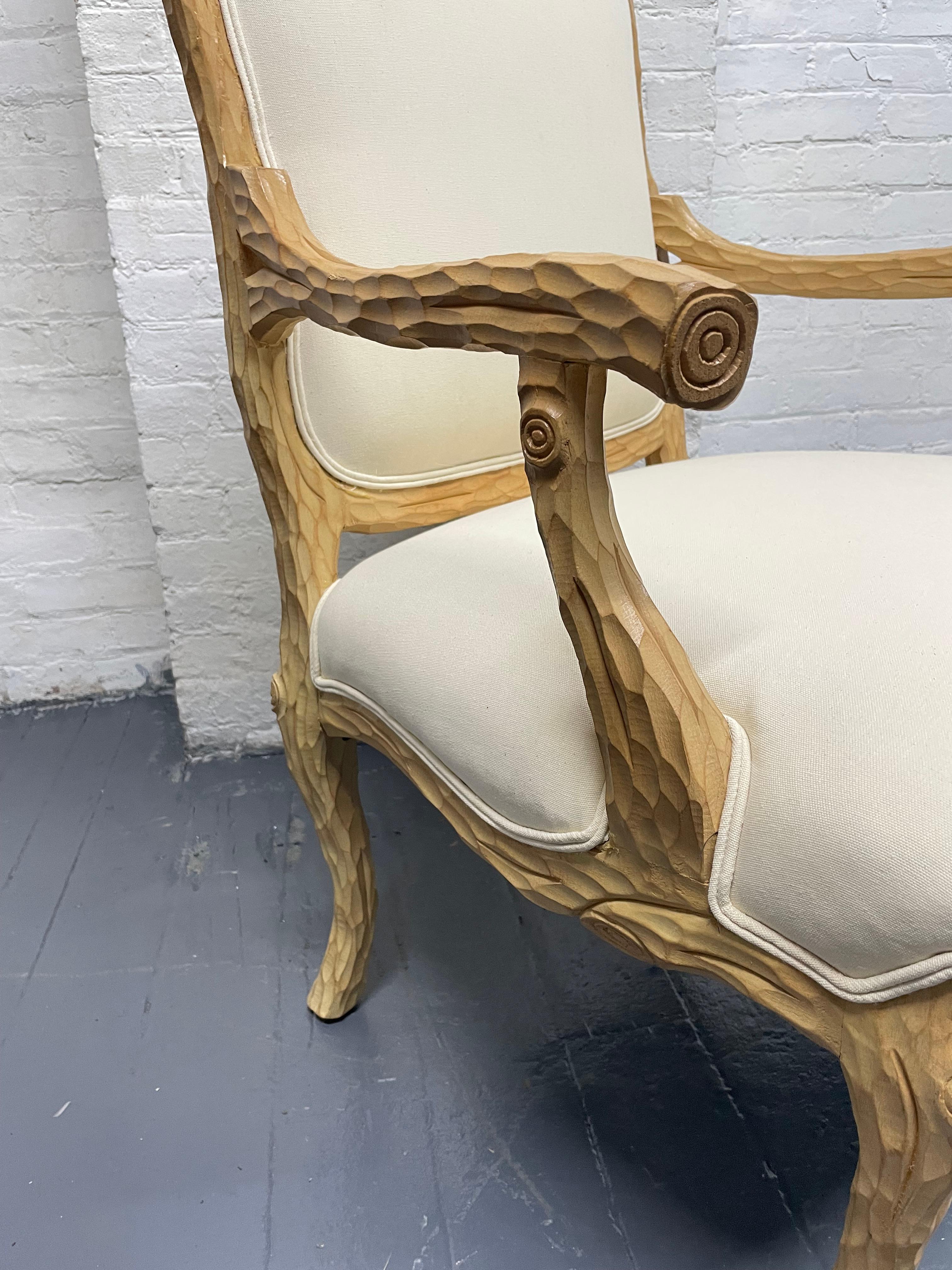 Carved French Country Armchair In Good Condition For Sale In New York, NY