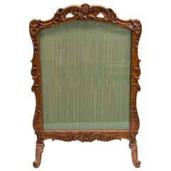 Antique Carved French Fire Screen