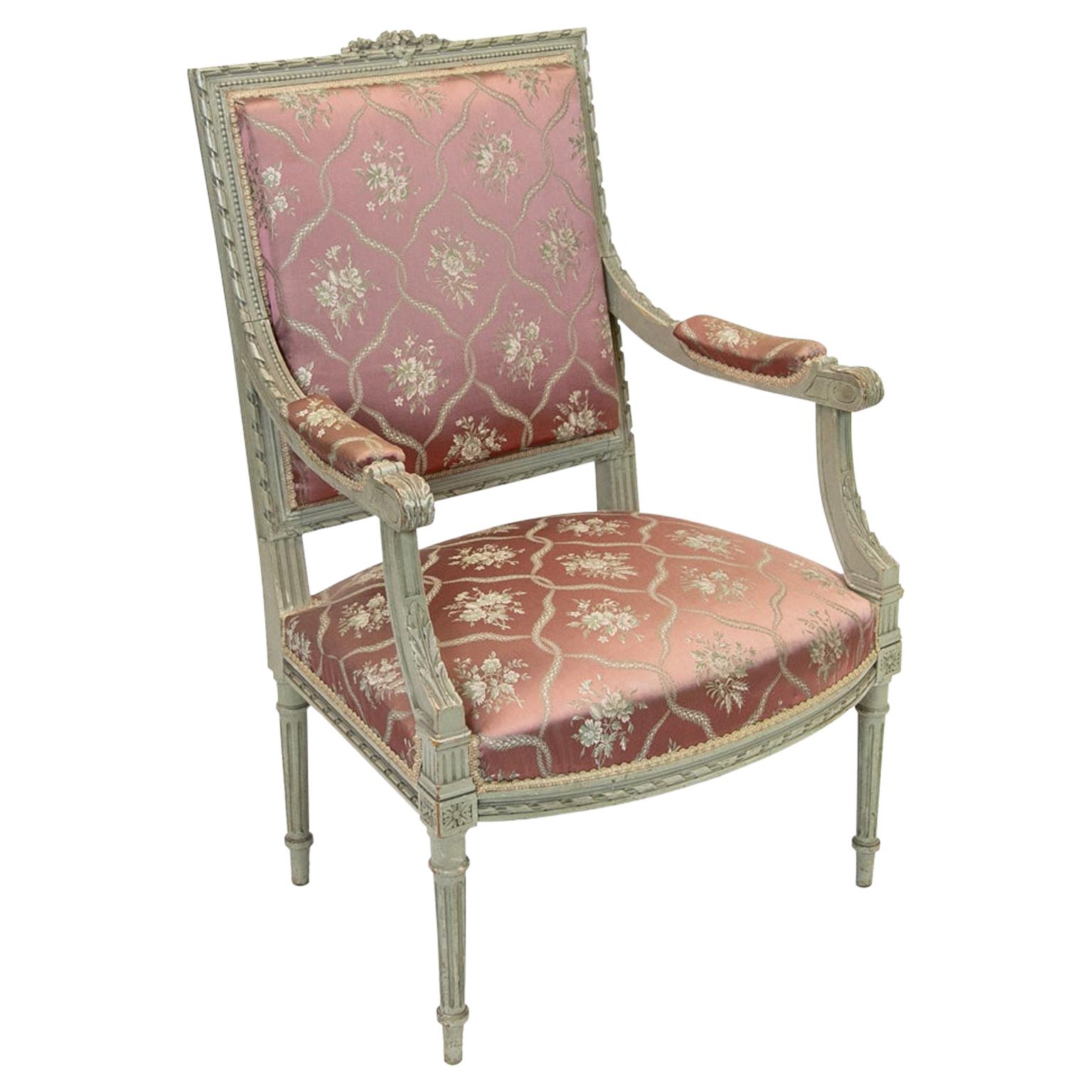 HandPainted, French Armchair For Sale at 1stDibs