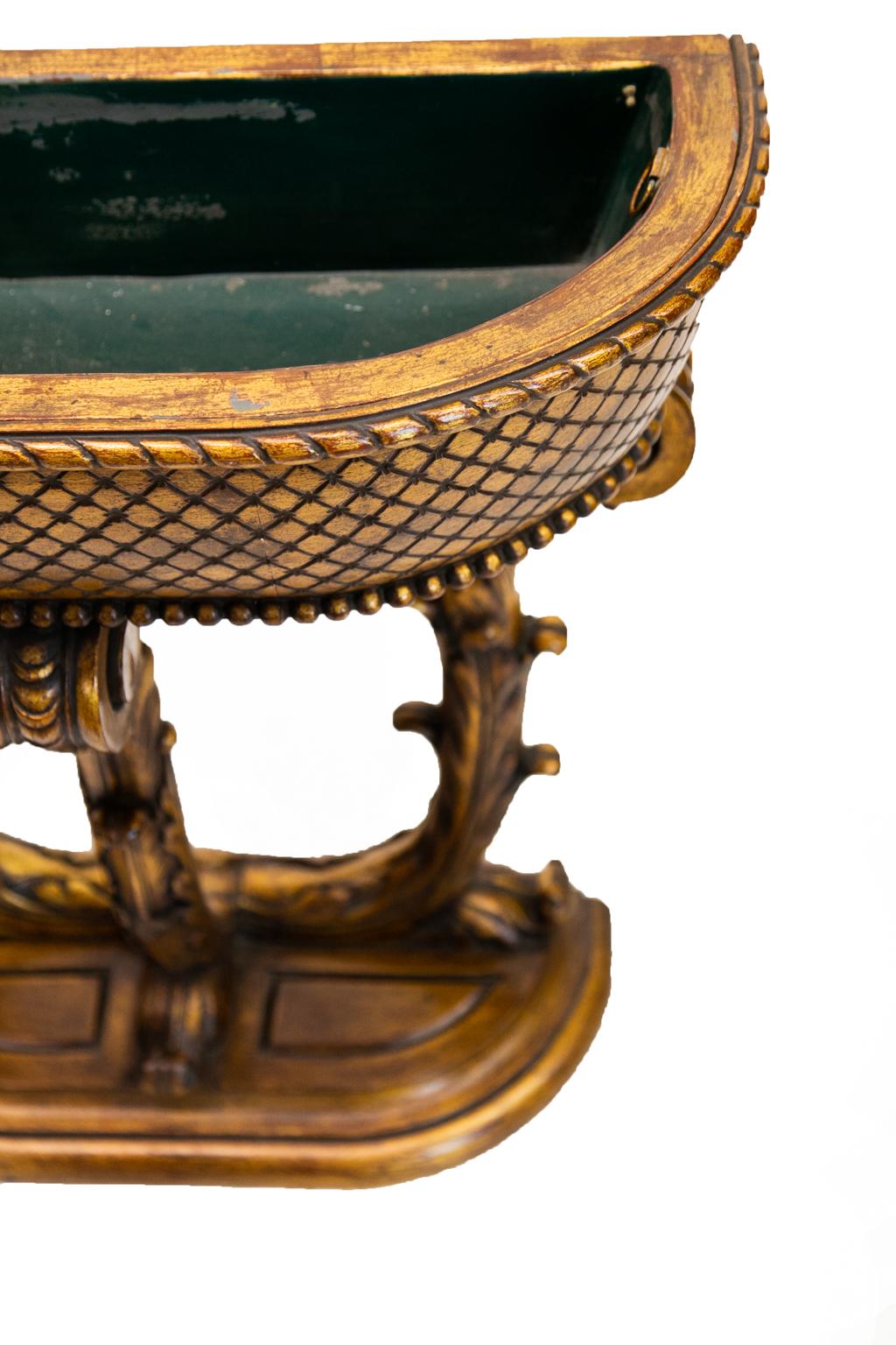 English Carved French Gold Planter For Sale