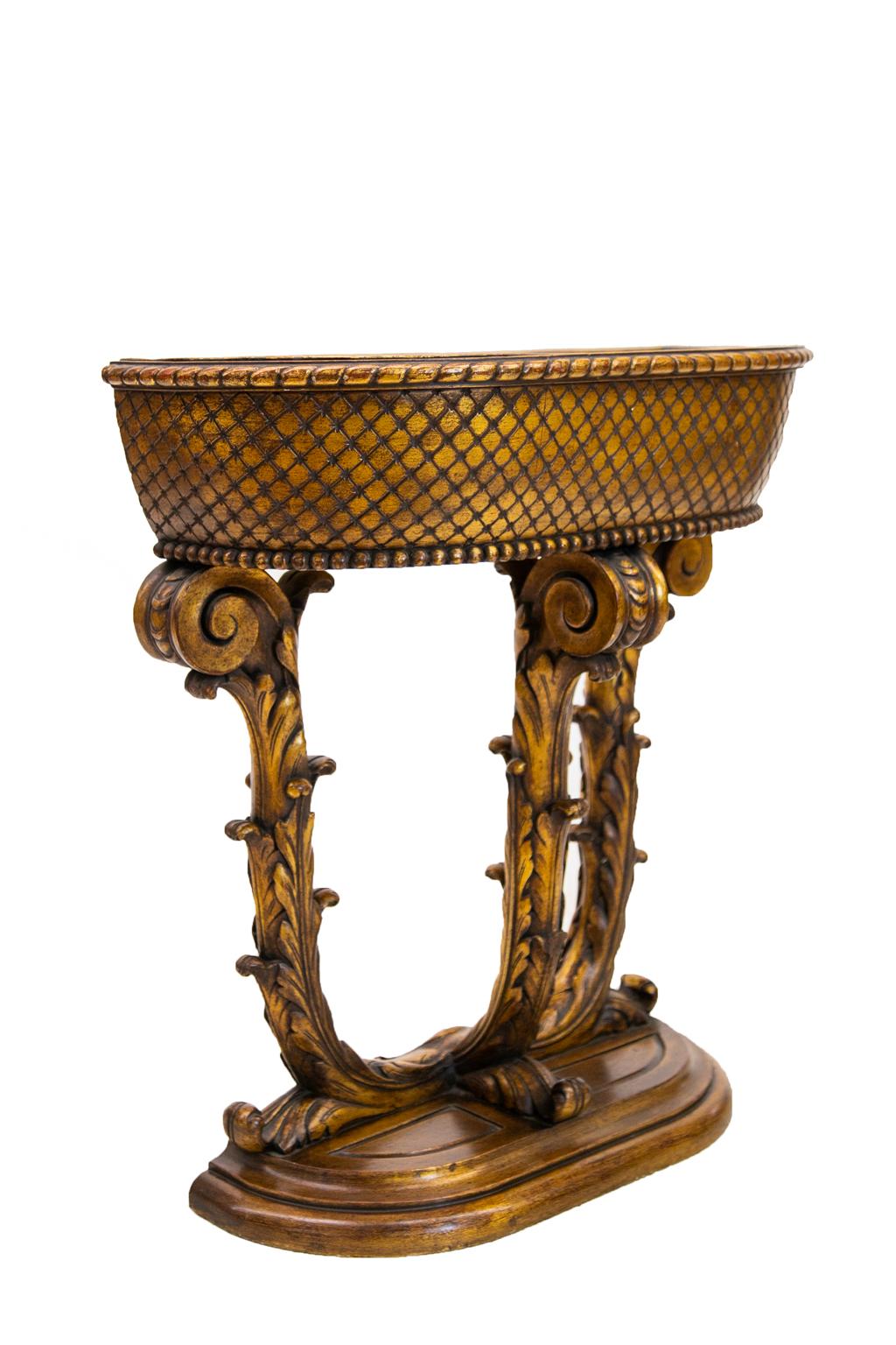 Mid-20th Century Carved French Gold Planter For Sale