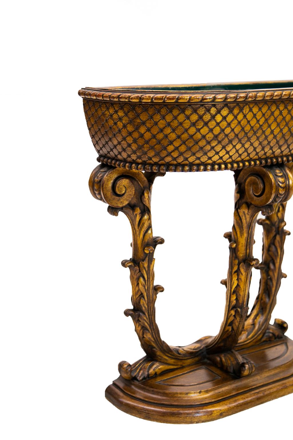 Carved French Gold Planter For Sale 1