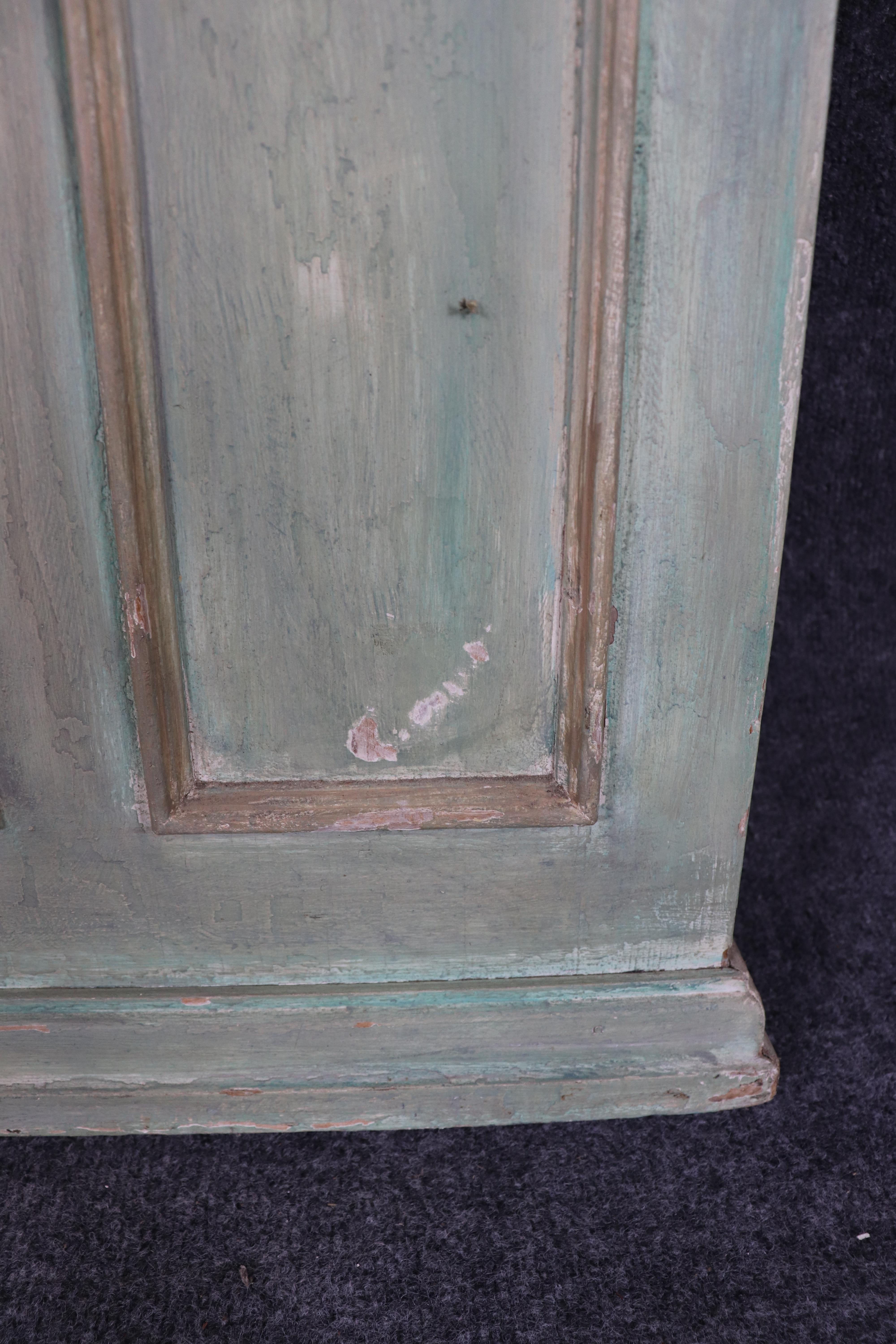 Carved French Green and Antique Glass Louis XV Style Trumeau Mirror Circa 1920 For Sale 6